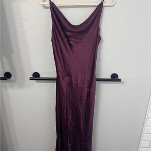 H&M Burgundy Satin / Deep Purple Dress